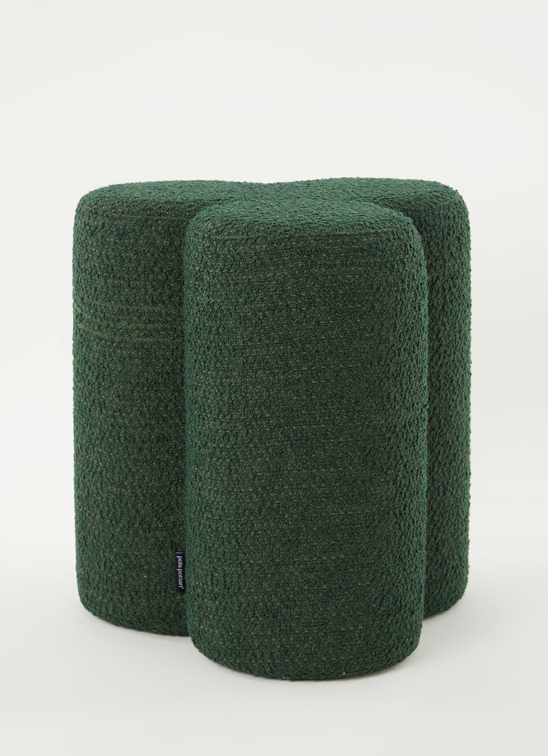 POLSPOTTEN Klaver kruk 45 cm - voorkant 2 donkergroen