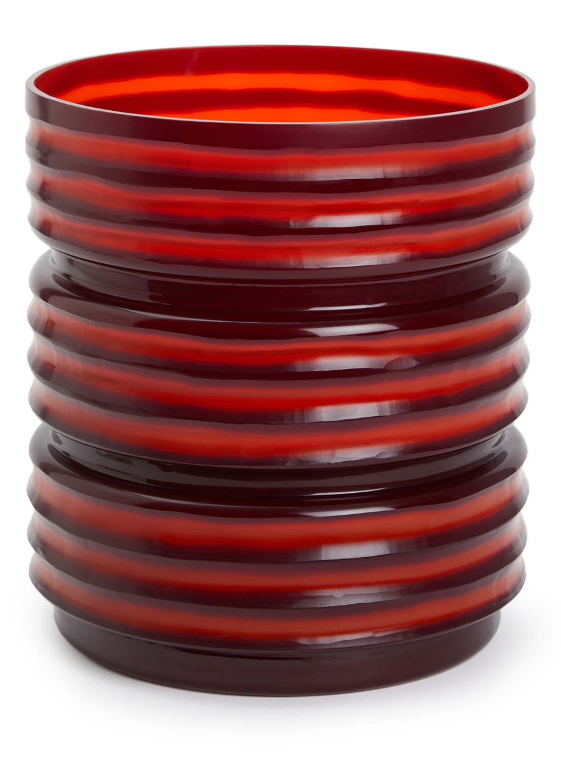 POLSPOTTEN Layer L vaas 28 cm - voorkant rood