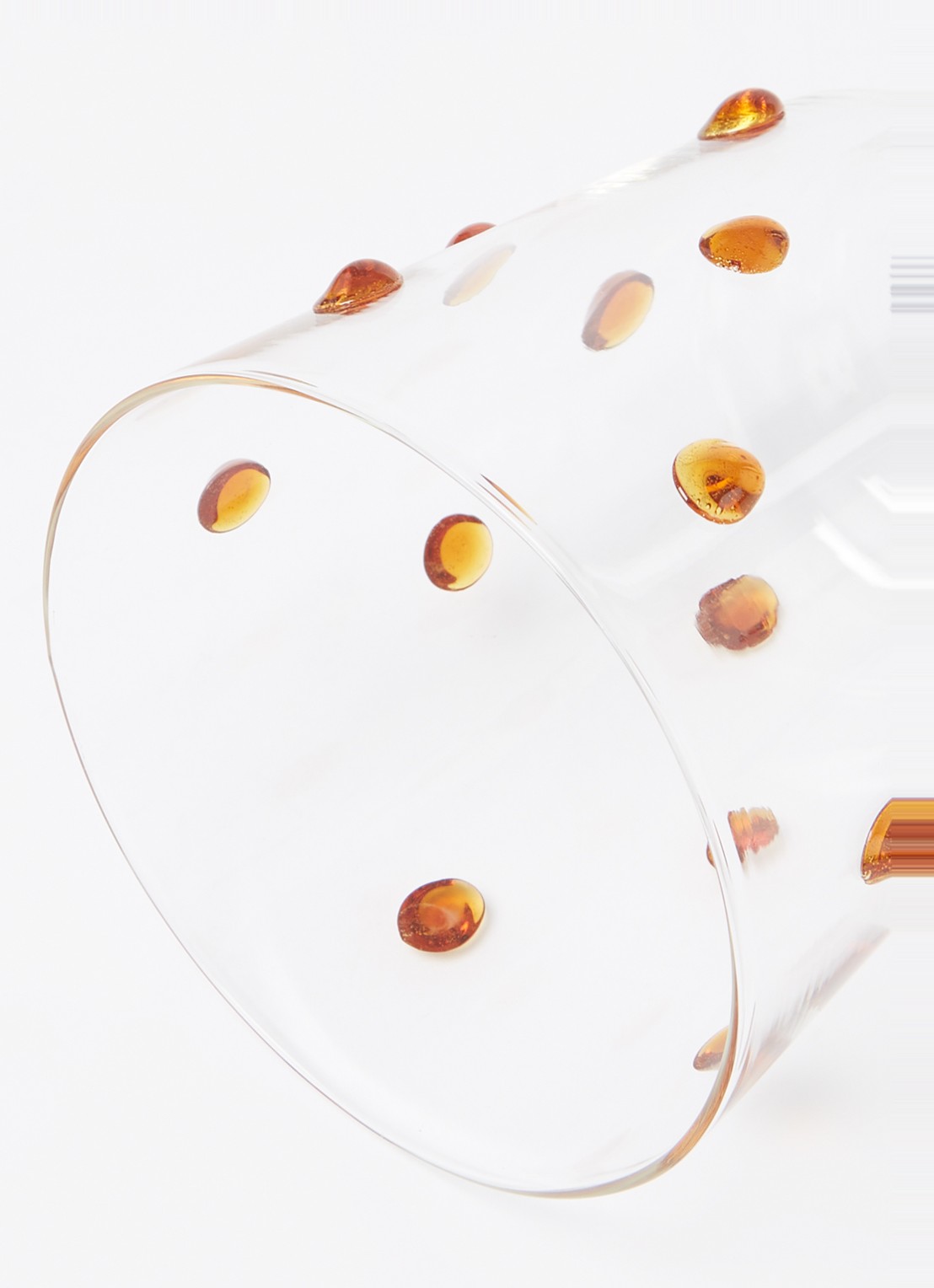POLSPOTTEN Nob Tumbler glas 30 cl set van 2 - detail 2 donkeroranje
