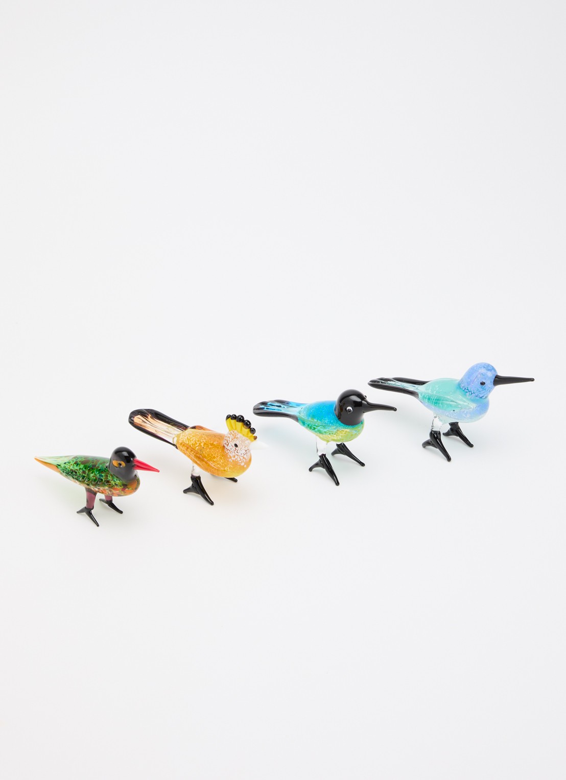 POLSPOTTEN Paradise birds ornament set van 4  - voorkant 2 multicolor