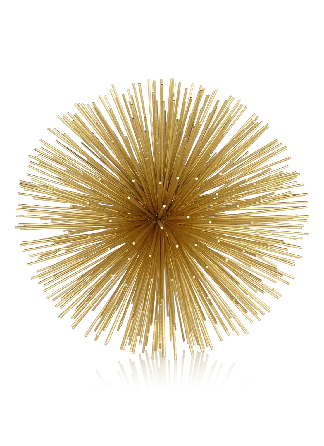 POLSPOTTEN Prickle Small decoratie van messing  - voorkant 2 goud