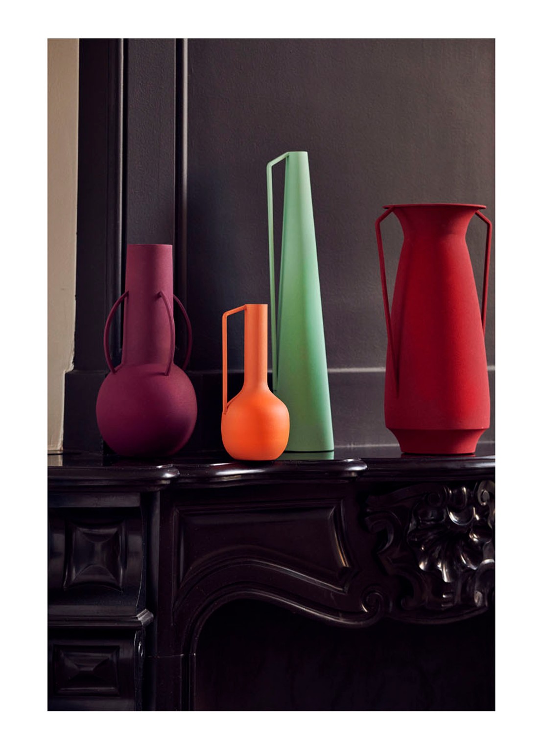 POLSPOTTEN Roman Evening vaas set van 4 - voorkant 7 multicolor