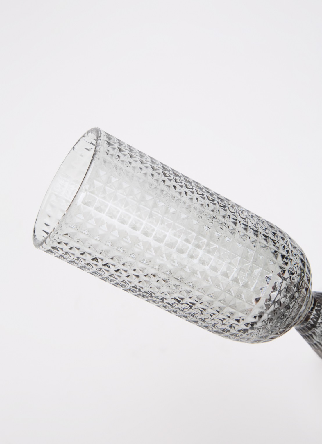 POLSPOTTEN Rooftop champagneglas 22 cl set van 4 - detail lichtgrijs