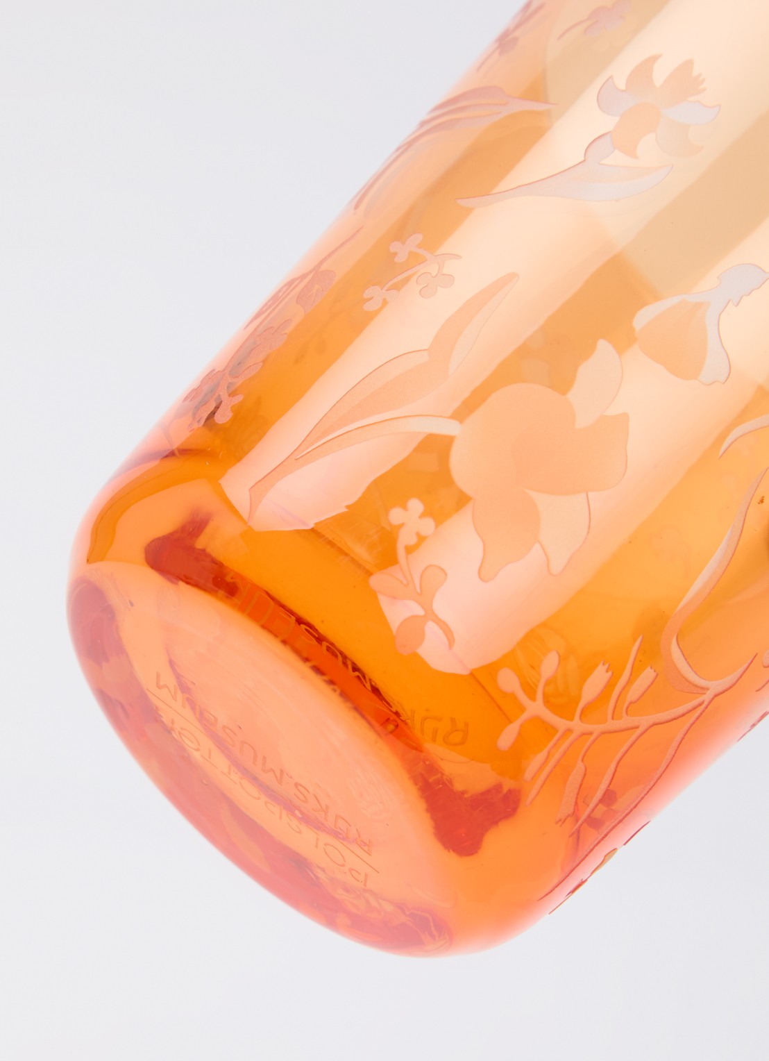 POLSPOTTEN Scattered Flowers glas 54 cl set van 2 - voorkant 2 oranje