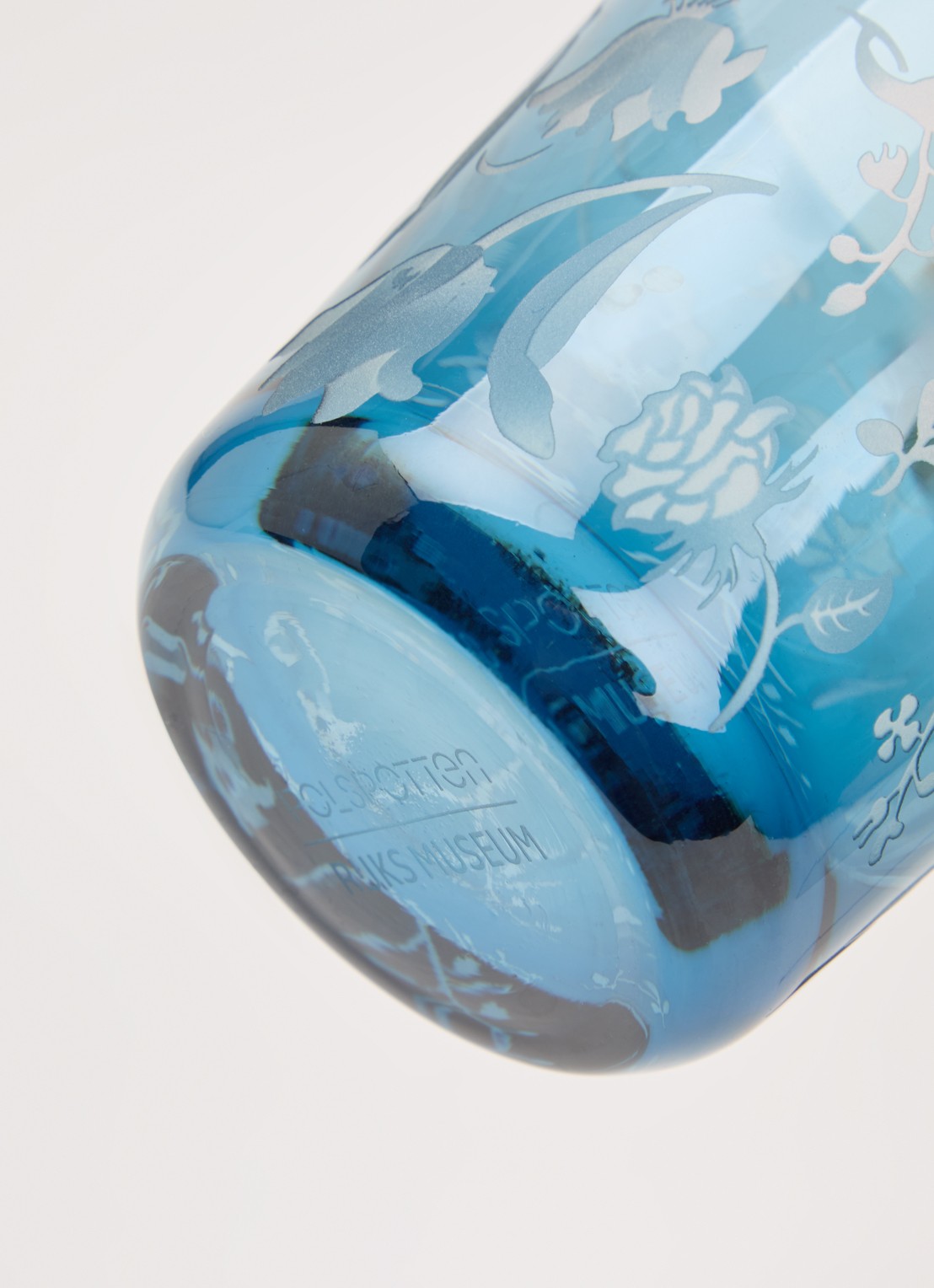 POLSPOTTEN Scattered Flowers glas 54 cl set van 2 - voorkant 2 blauw