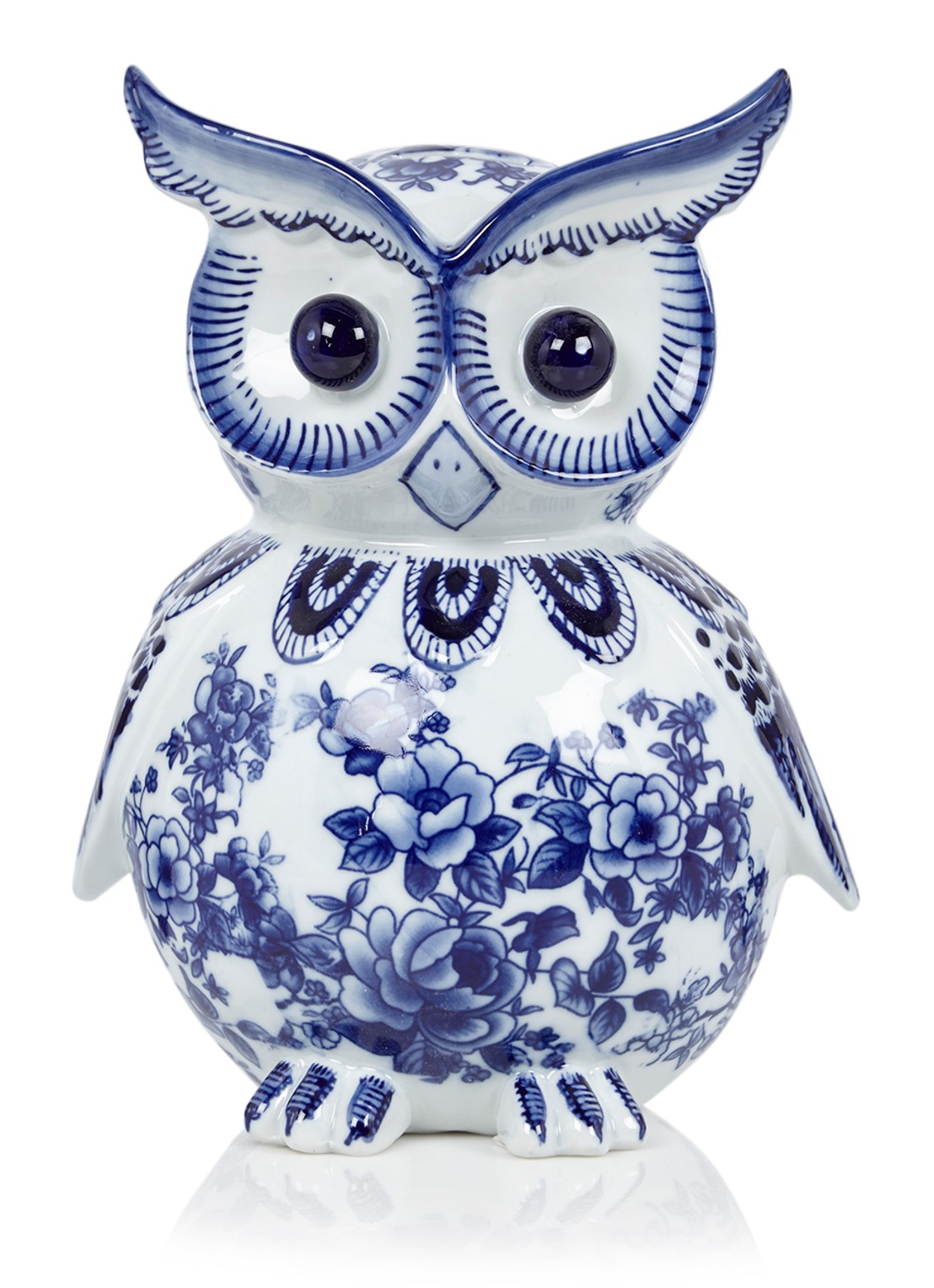 POLSPOTTEN Spaarpot Uil in Delfts blauw - voorkant undefined