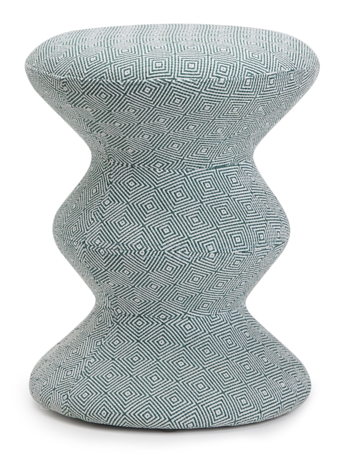POLSPOTTEN Squared Zig Zag kruk 47 cm - voorkant lichtgroen
