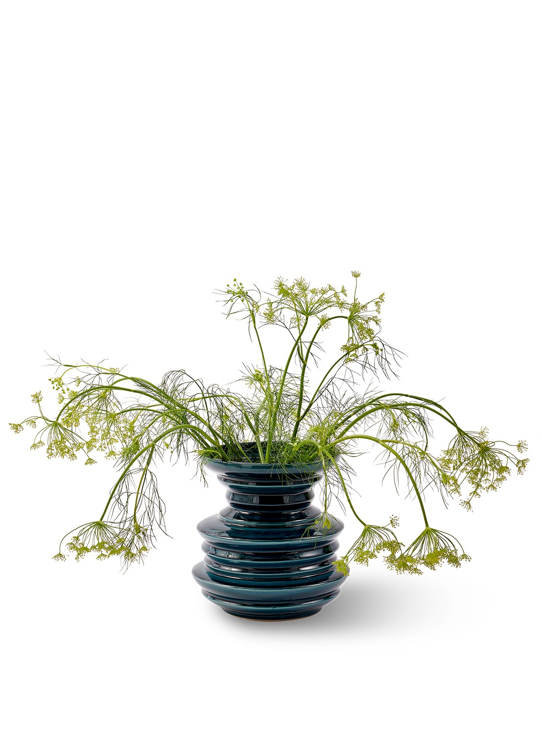 POLSPOTTEN Stacked Plates vaas 23 cm - detail 3 zeegroen