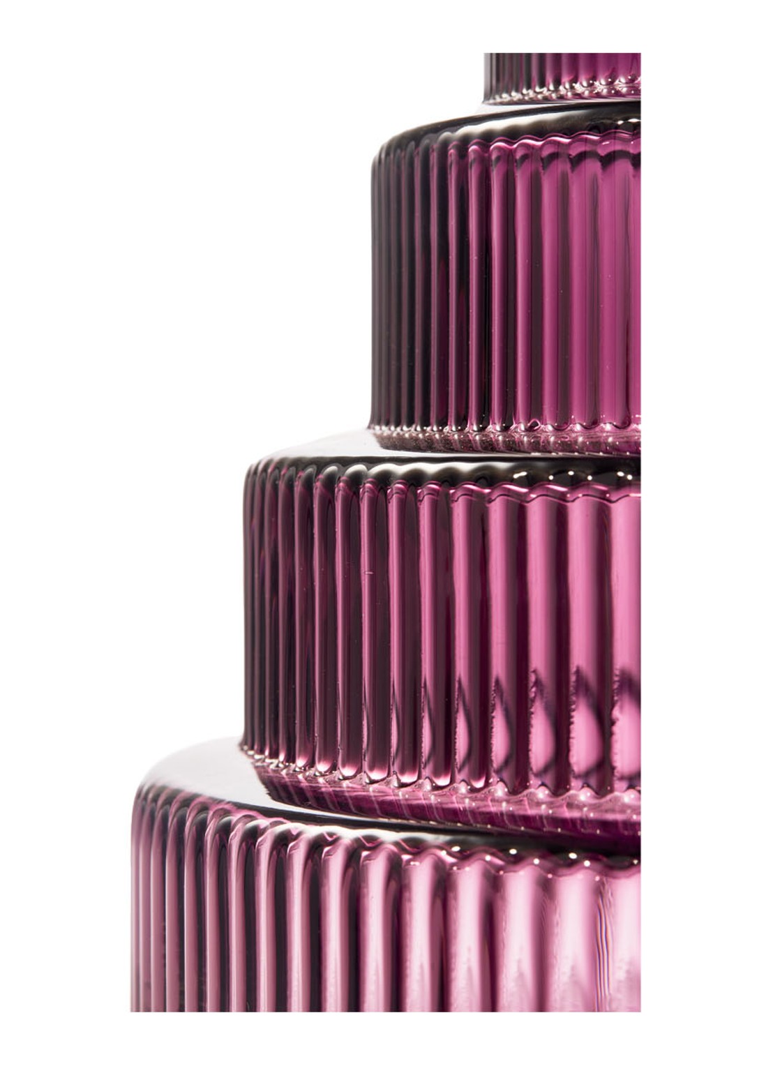 POLSPOTTEN Steps vaas 30 cm - detail paars