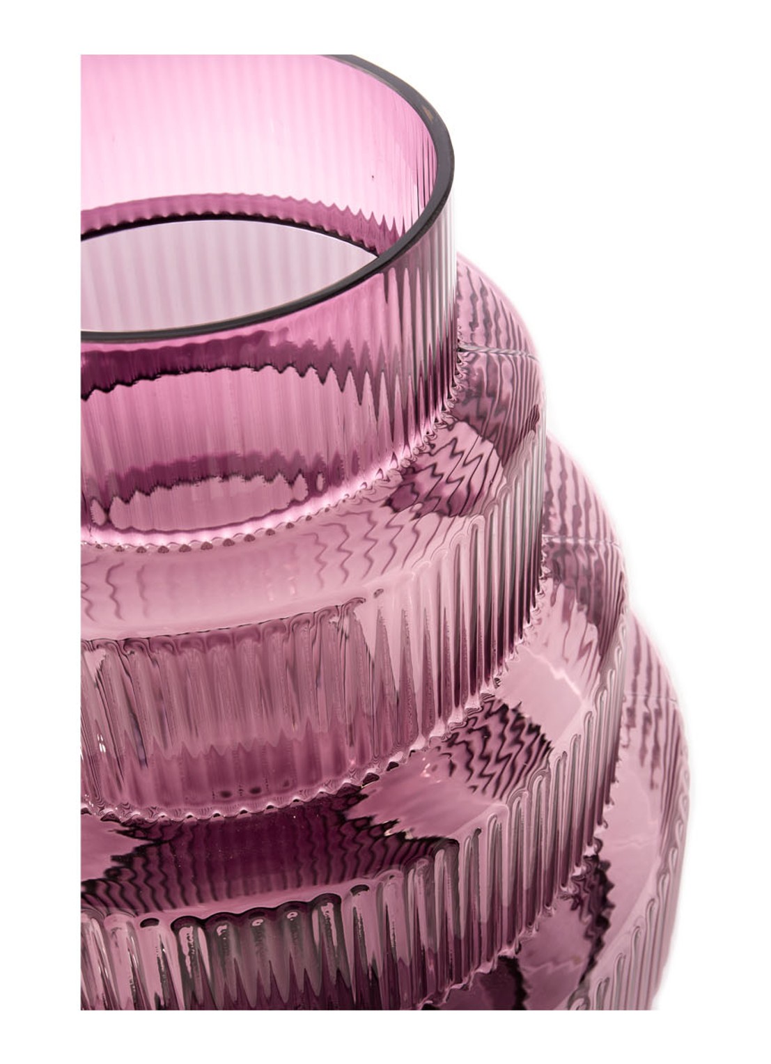 POLSPOTTEN Steps vaas 65 cm - detail 4 paars