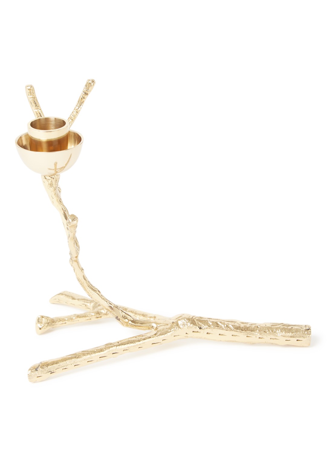 POLSPOTTEN Twiggy kandelaar XS 14 cm - voorkant 3 goud