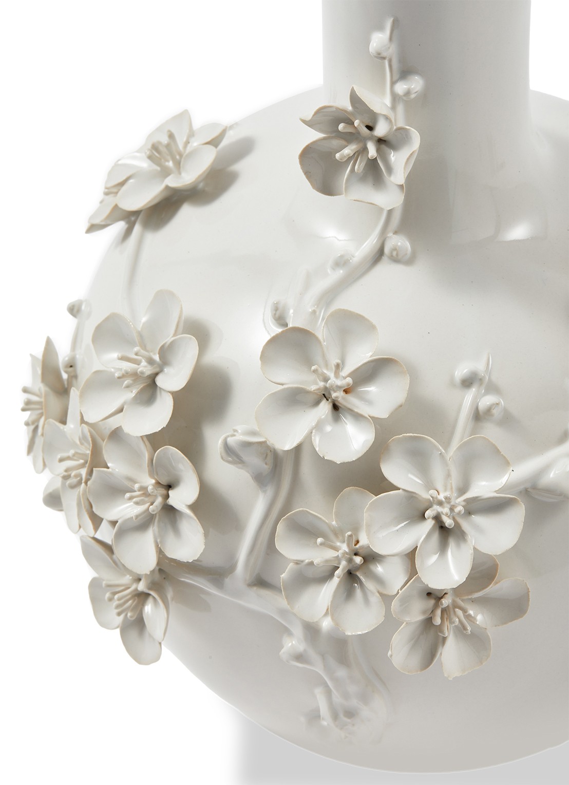POLSPOTTEN Vaas 32 cm - detail 3 wit