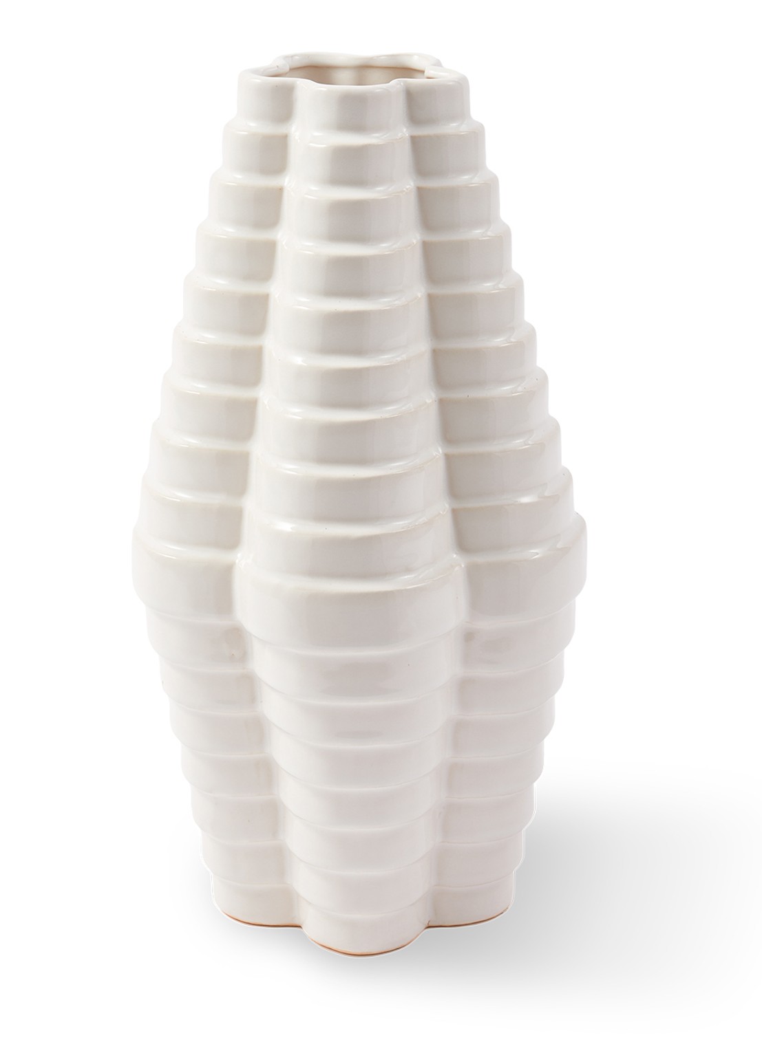 POLSPOTTEN Vaas 44 cm - detail 4 wit