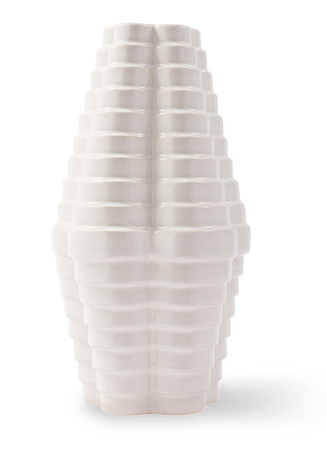 POLSPOTTEN Vaas 44 cm - detail 6 wit