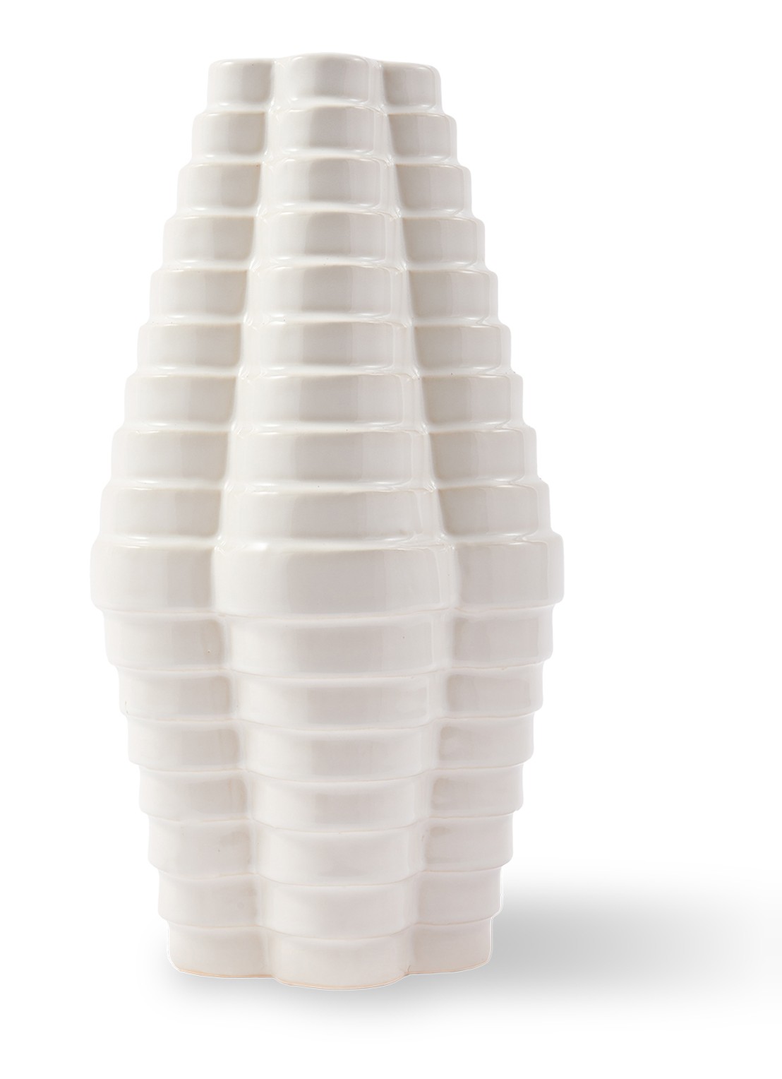 POLSPOTTEN Vaas 44 cm - voorkant wit