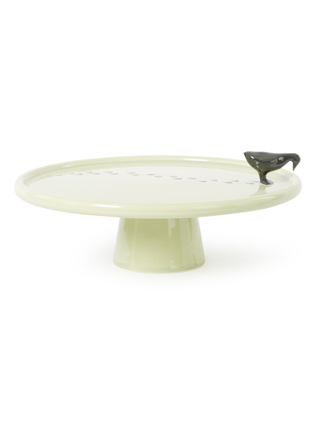 POLSPOTTEN Walking Duck serveerschaal 30 cm - voorkant lichtgroen