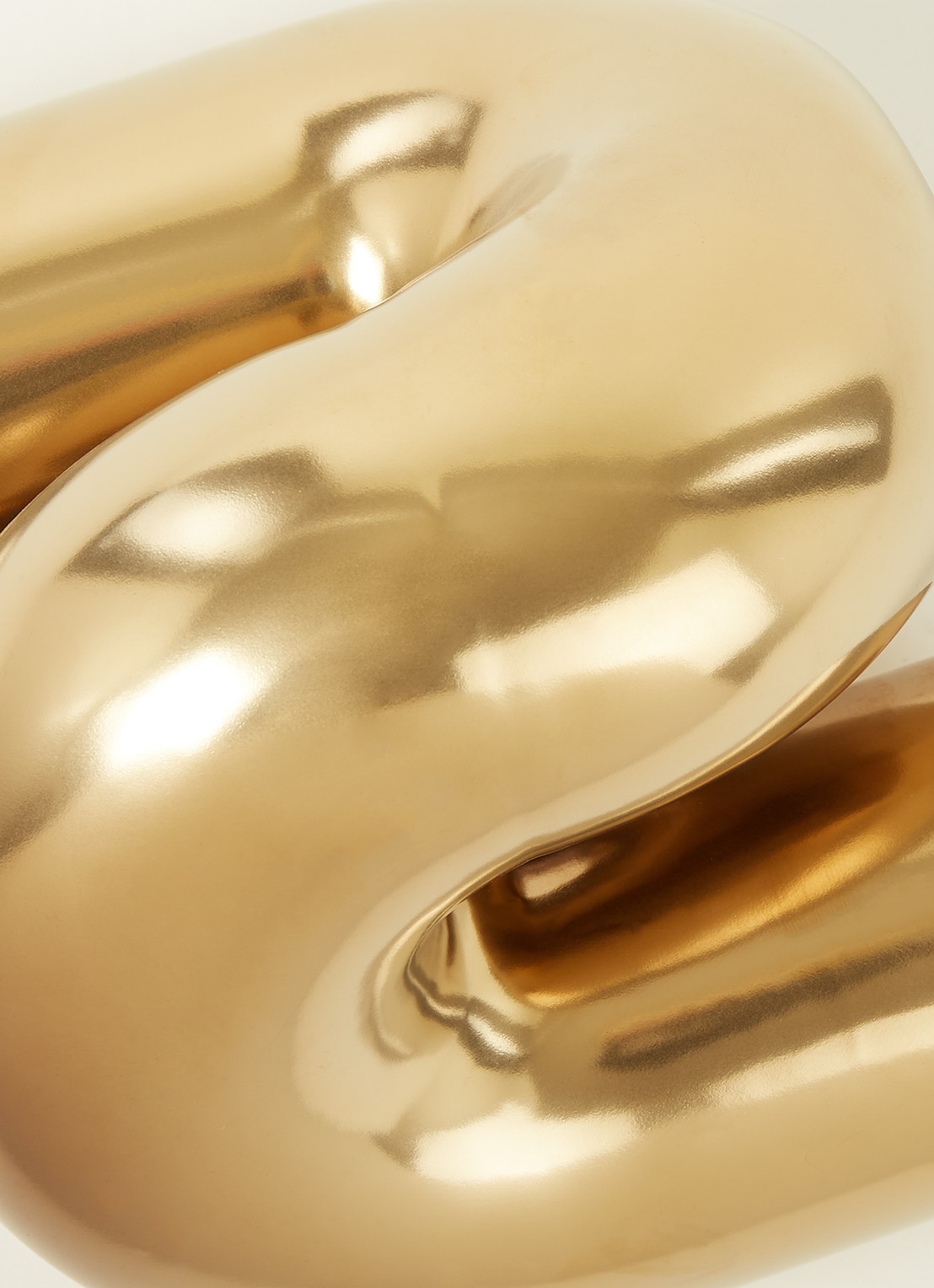 POLSPOTTEN Yourtube vaas 37 cm - detail 3 goud