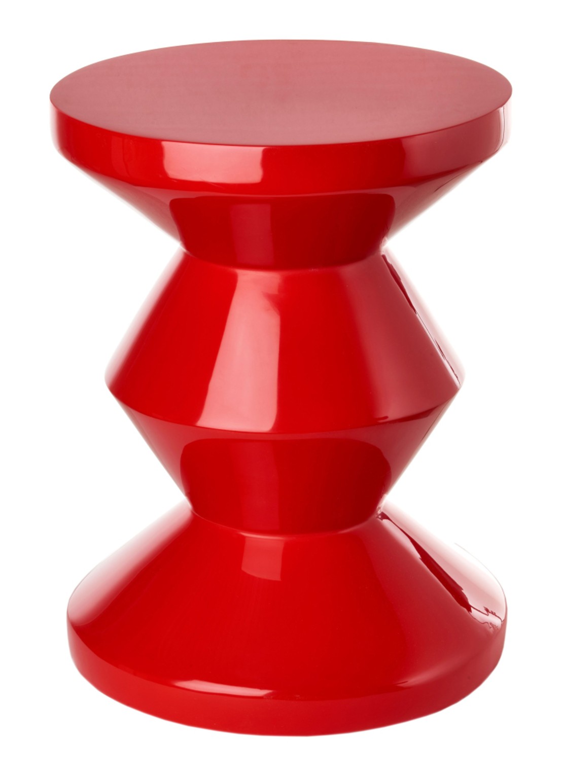 POLSPOTTEN Zig Zag bijzettafel  - voorkant rood