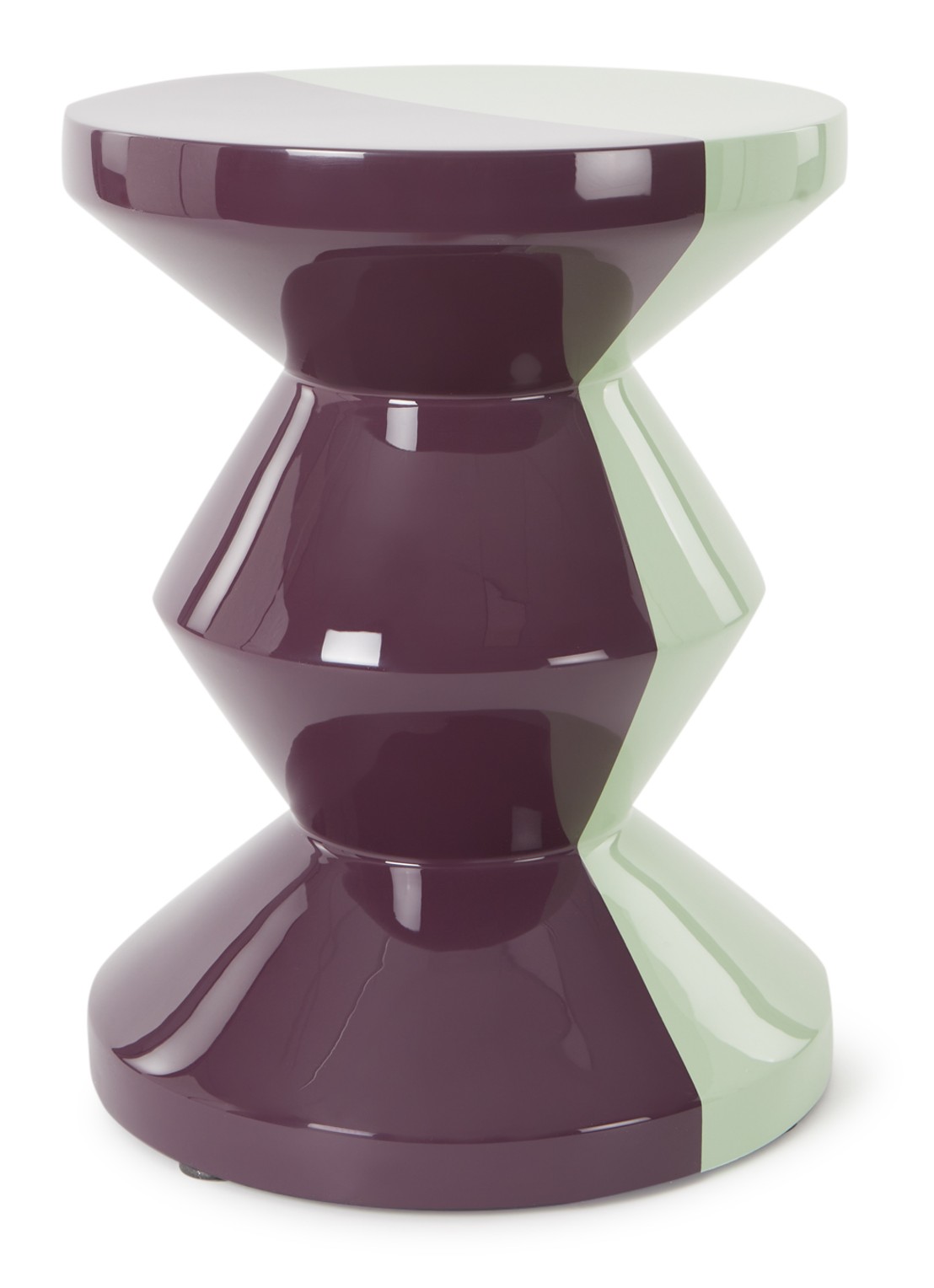 POLSPOTTEN Zig Zag kruk 46 cm - voorkant 4 multicolor