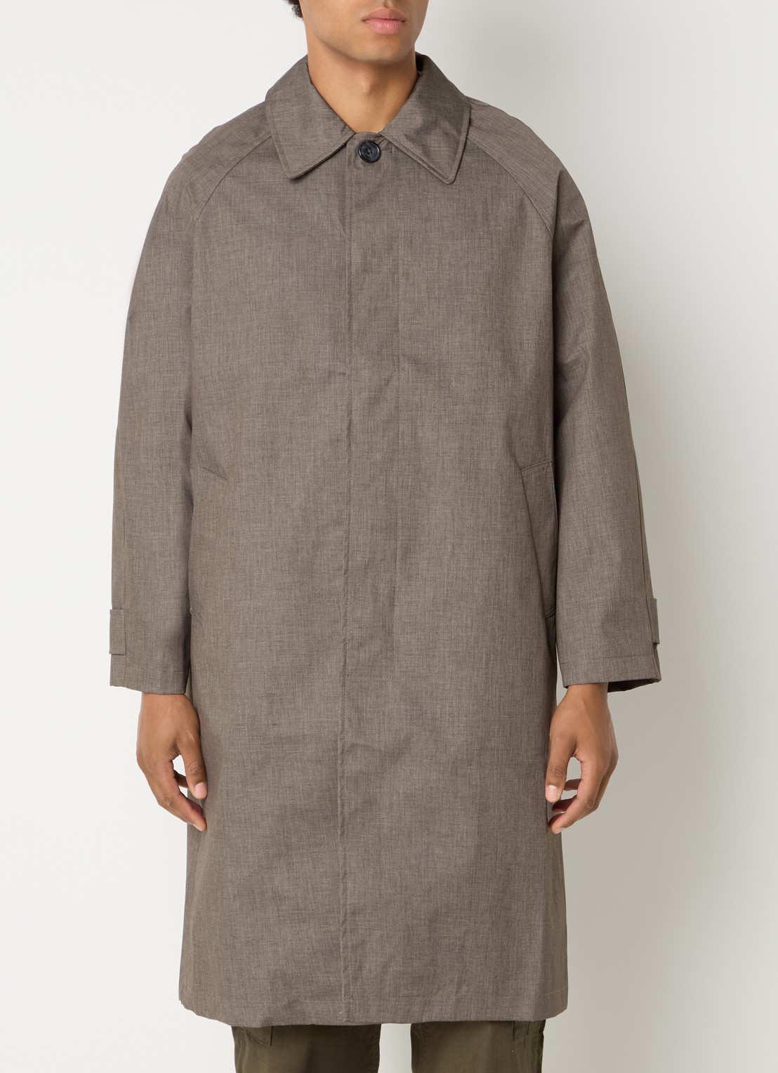 Pop Trading Company Car trenchcoat met steekzakken - detail 2 grijs