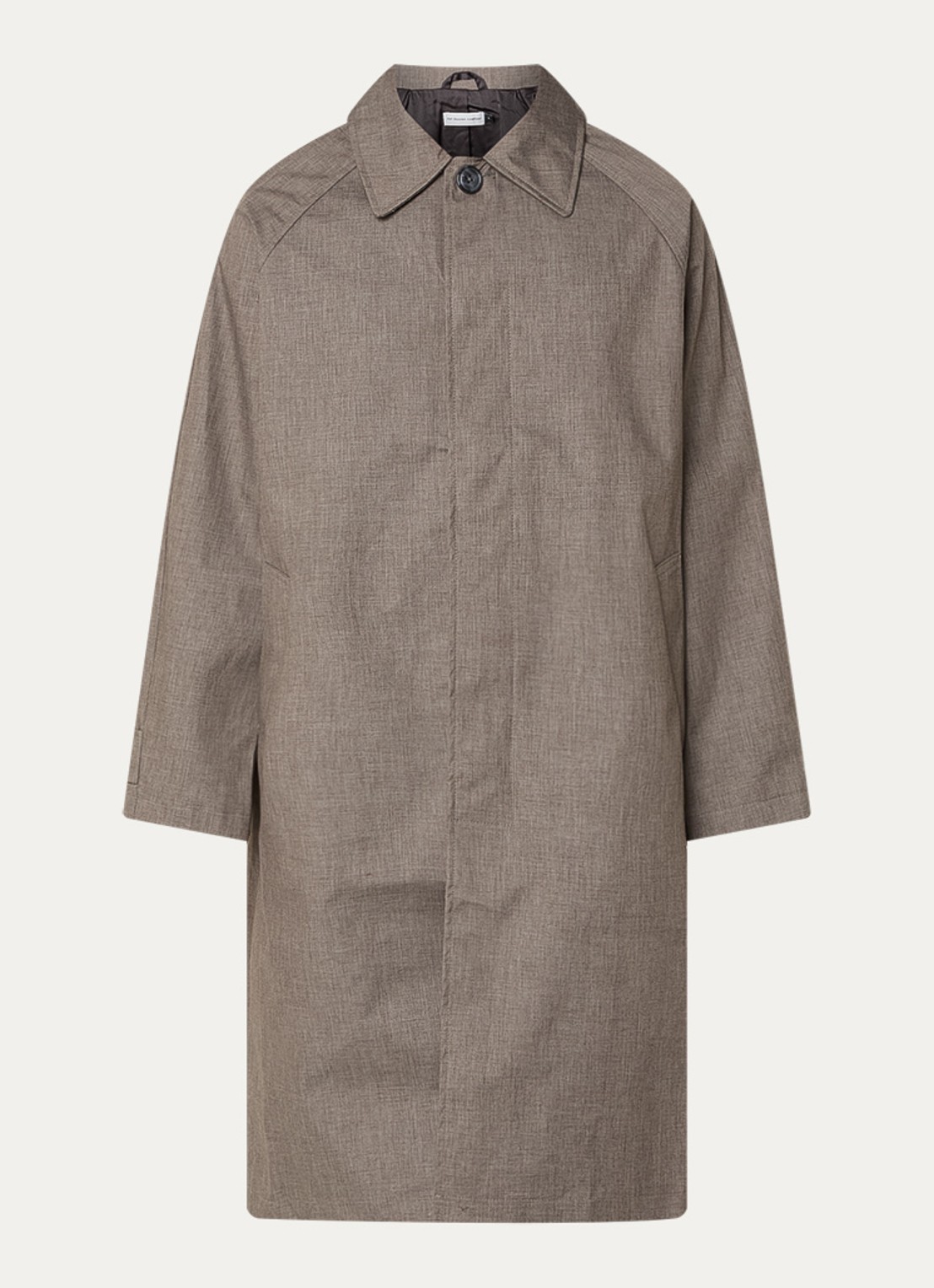 Pop Trading Company Car trenchcoat met steekzakken - voorkant 3 grijs