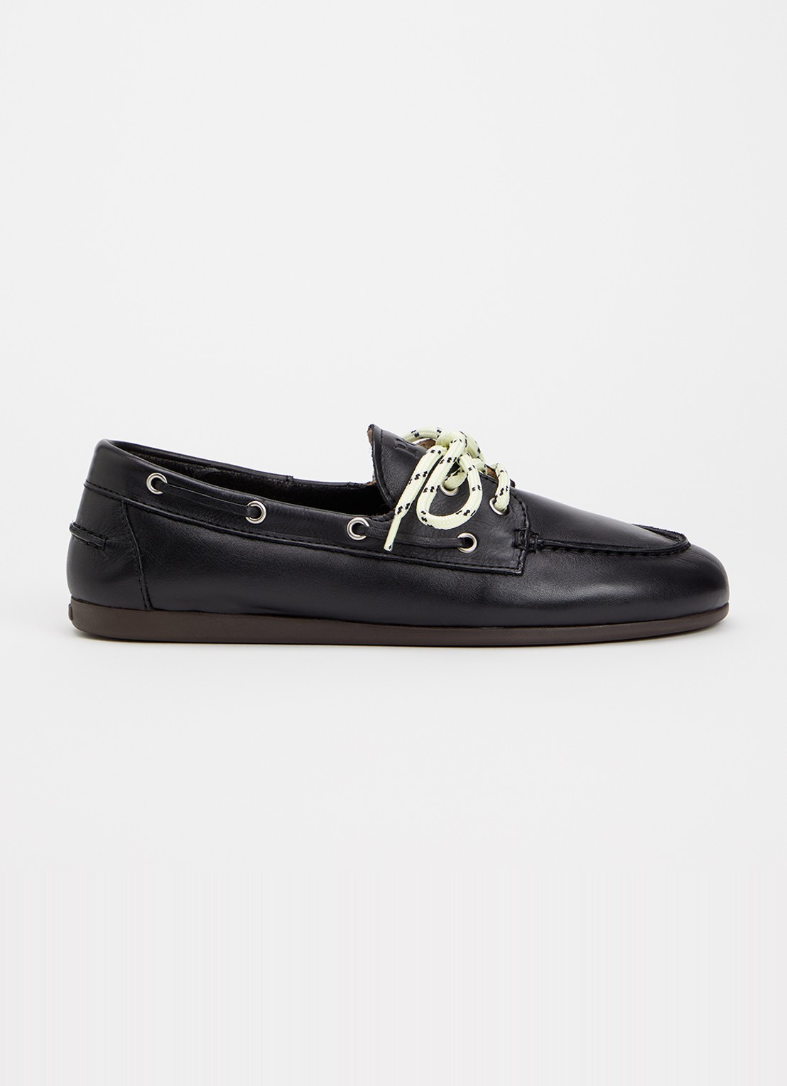 Posa Boat loafer van leer - voorkant 5 zwart