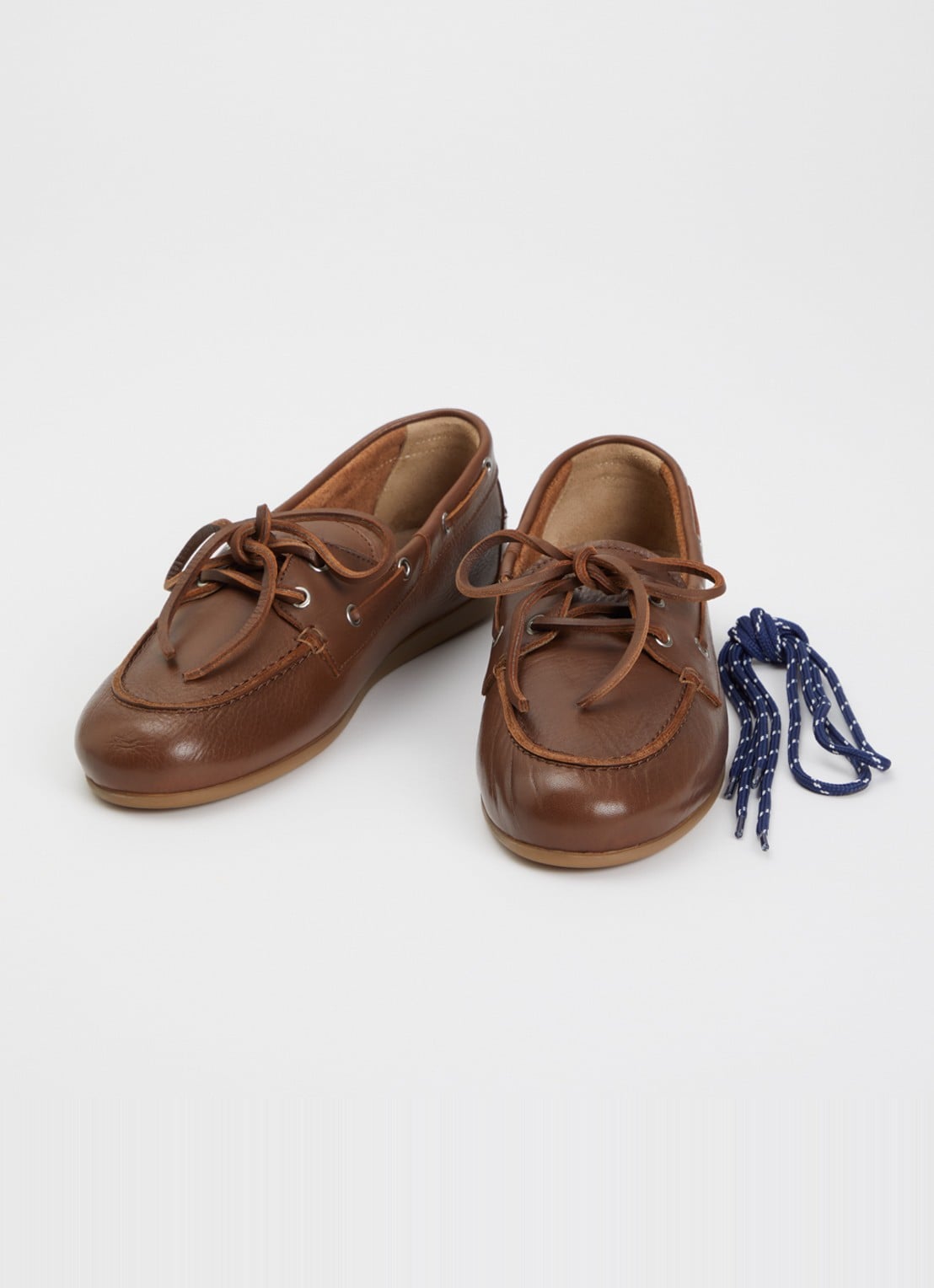 Posa Boat loafer van leer - detail 2 hazelnootbruin