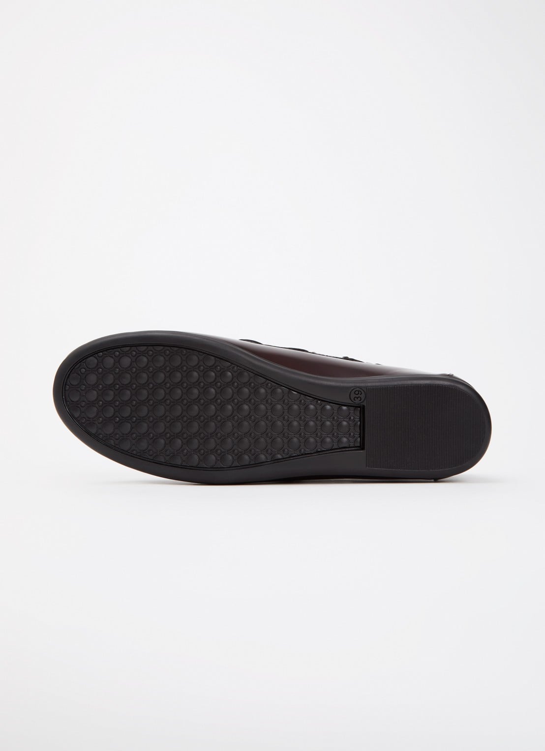 Posa Boat loafer van leer - detail 5 kastanjebruin