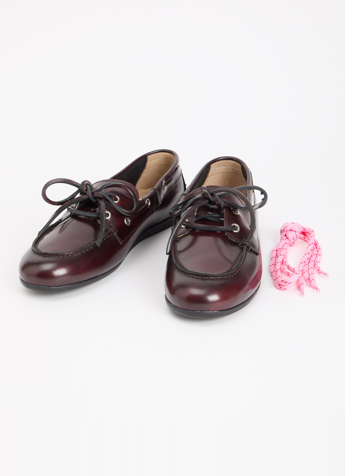 Posa Boat loafer van leer - detail 4 kastanjebruin