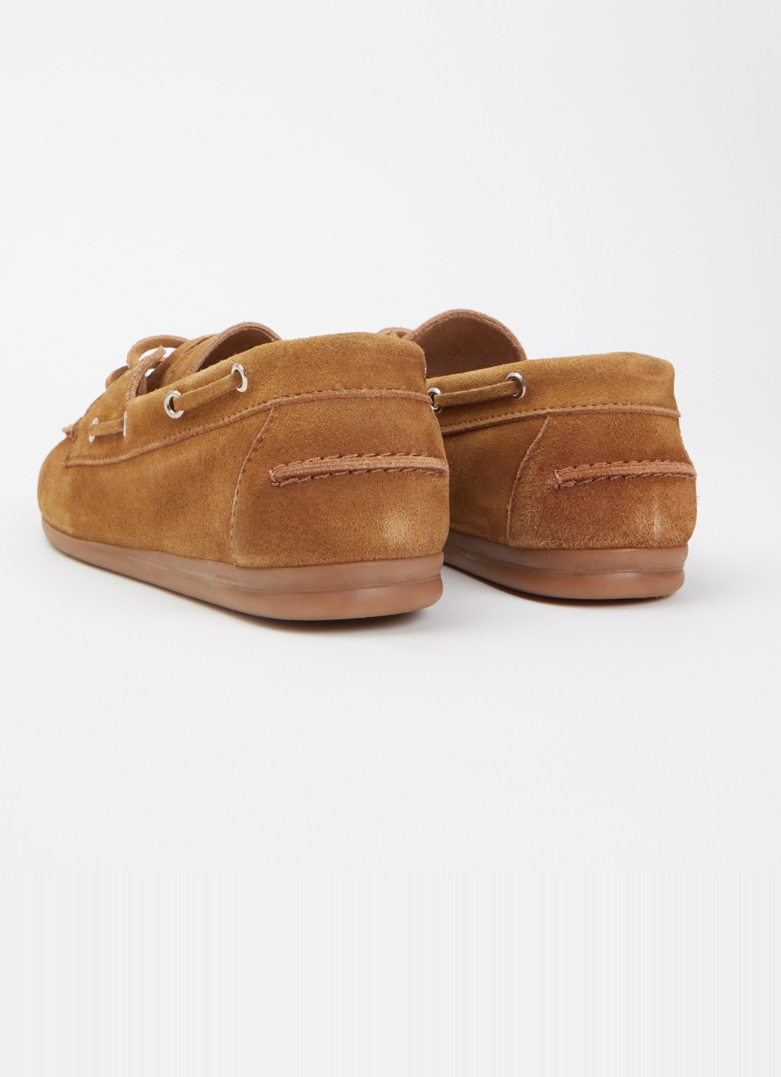Posa Boat mocassins van suéde  - achterkant bruin