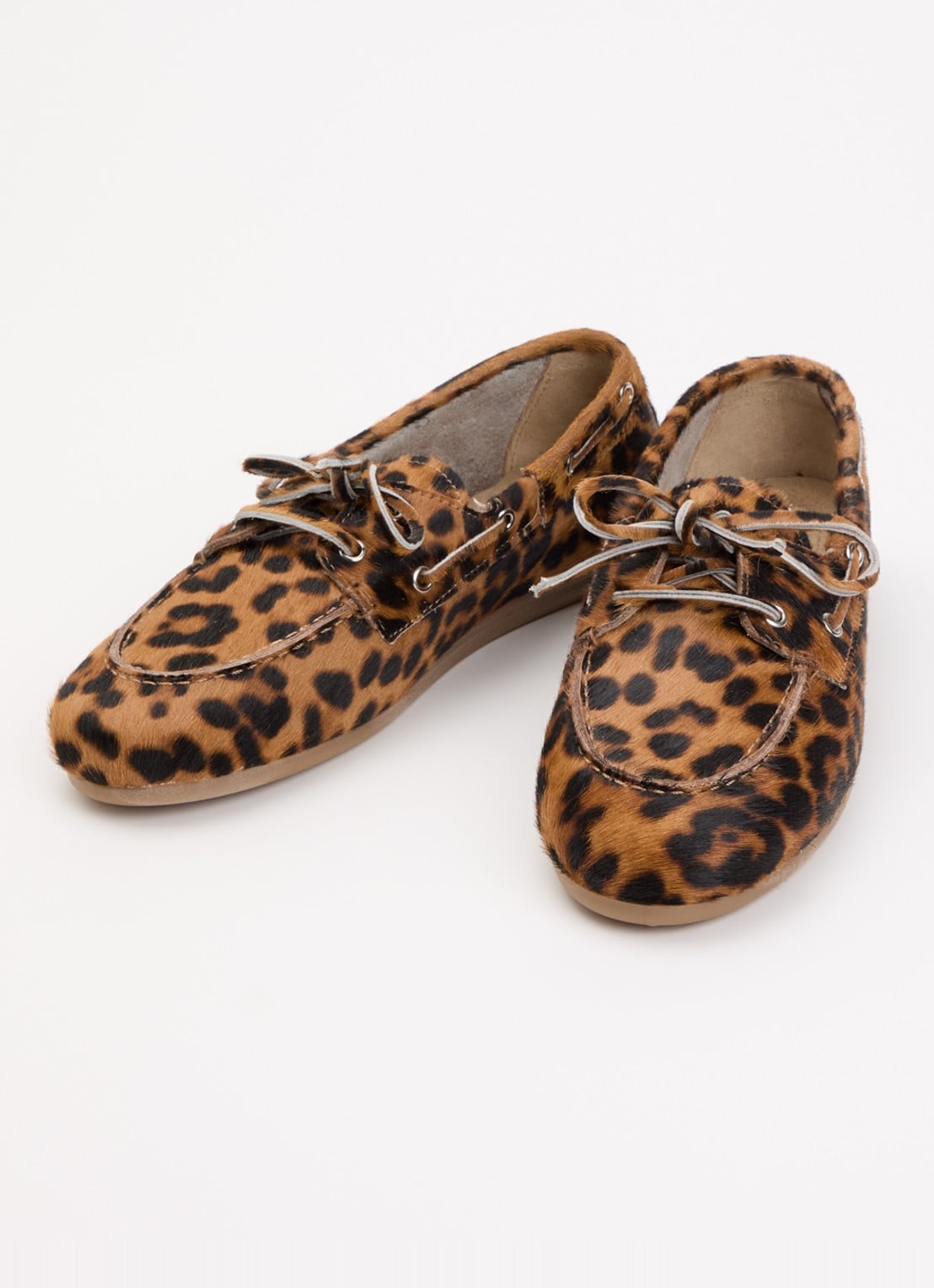 Posa Bootschoen met panterprint - detail camel