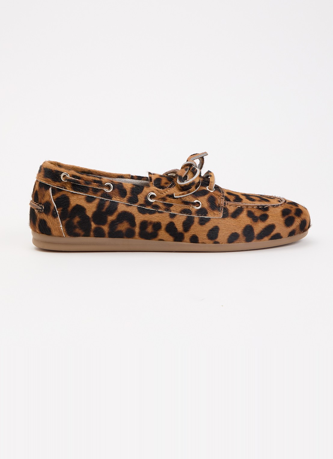 Posa Bootschoen met panterprint - voorkant 5 camel
