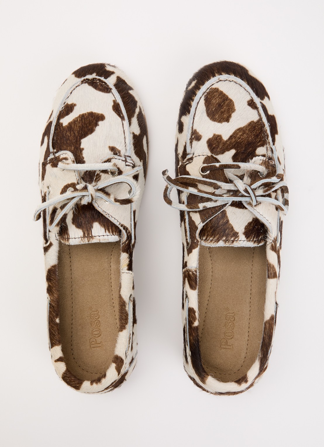Posa Bootschoen met print - detail 2 creme