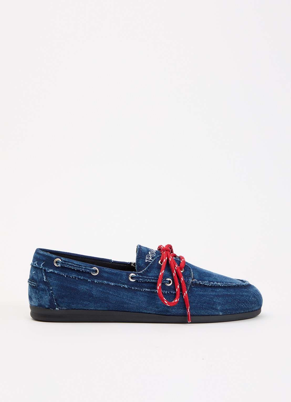 Posa Bootschoen van denim - voorkant indigo