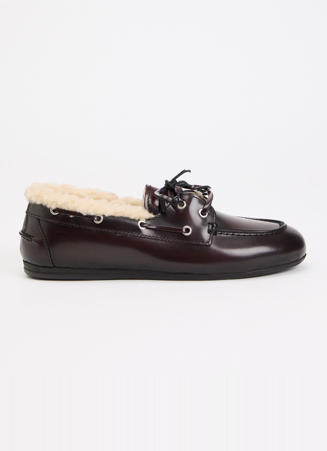 Posa Bootschoen van leer - voorkant 2 bordeauxrood