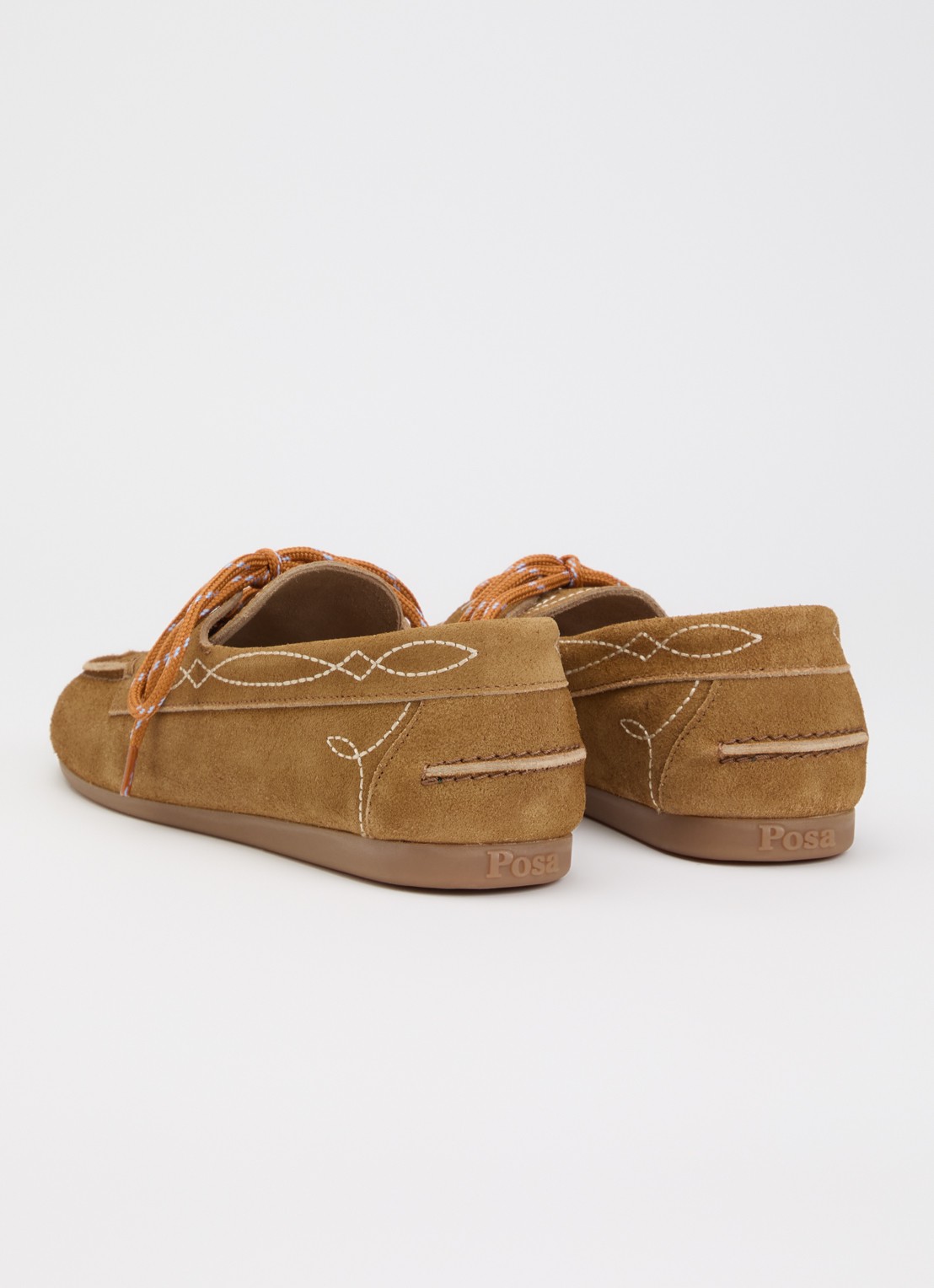 Posa Bootschoen van suède - achterkant 5 beige