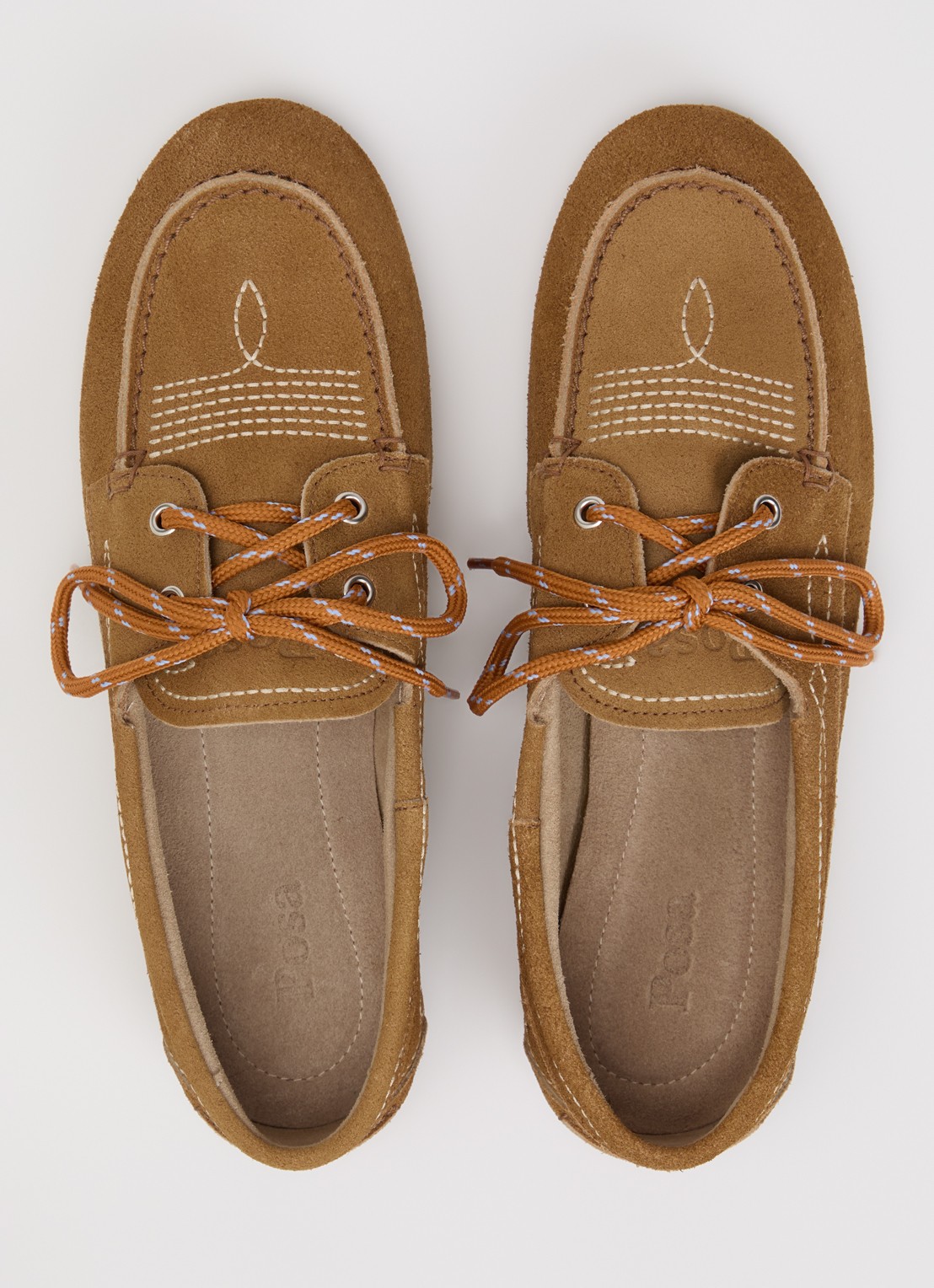 Posa Bootschoen van suède - detail 2 beige