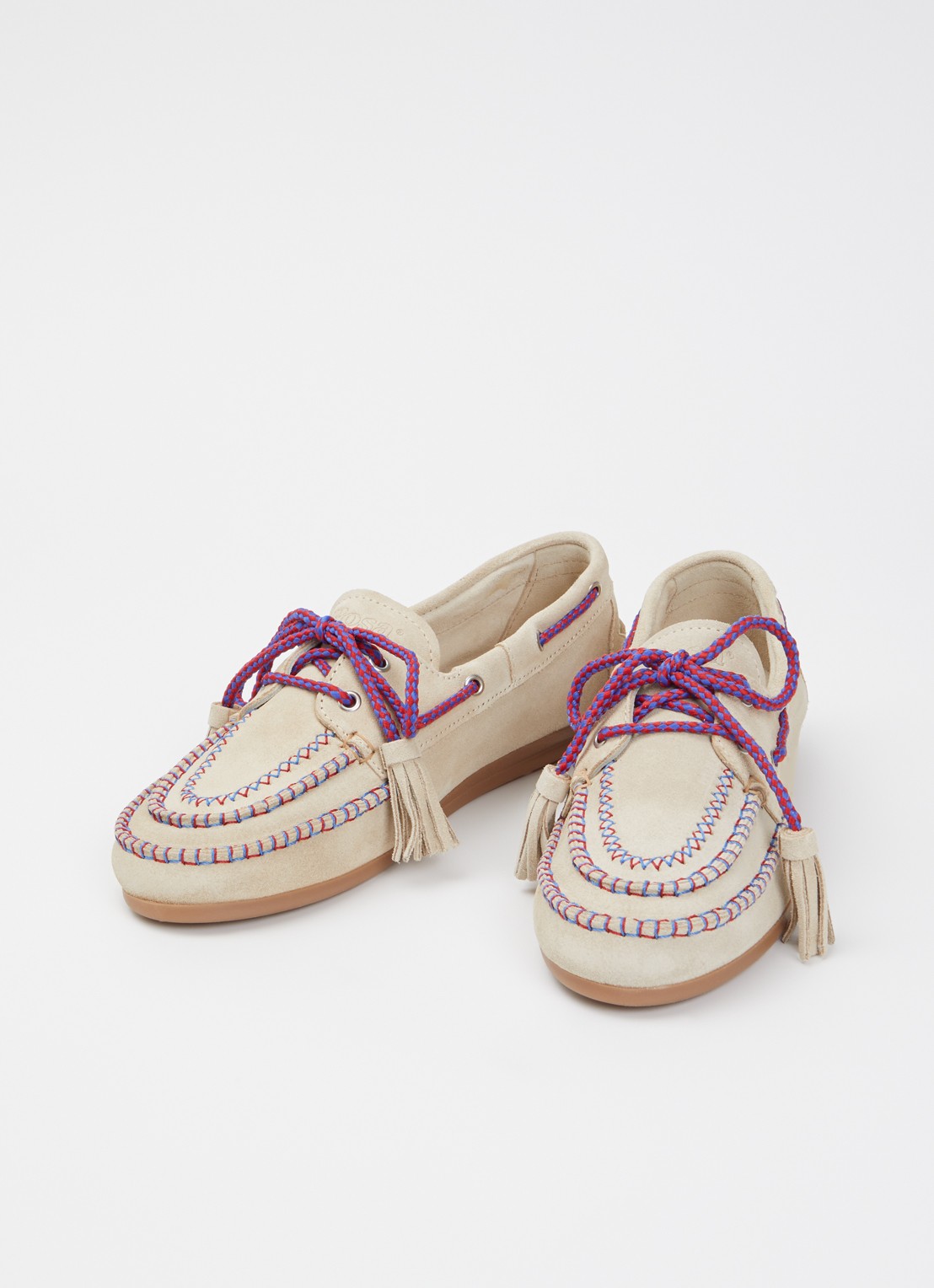 Posa Bootschoen van suède - detail 3 beige