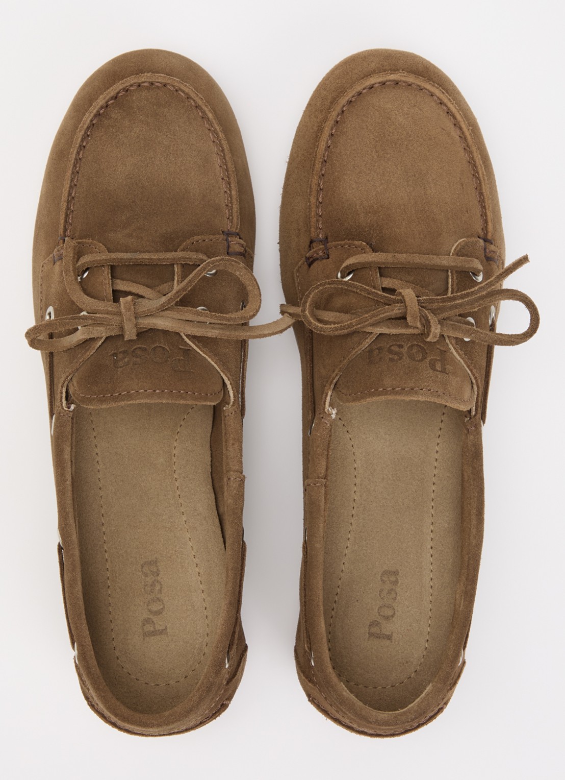 Posa Bootschoen van suède - detail 4 taupe