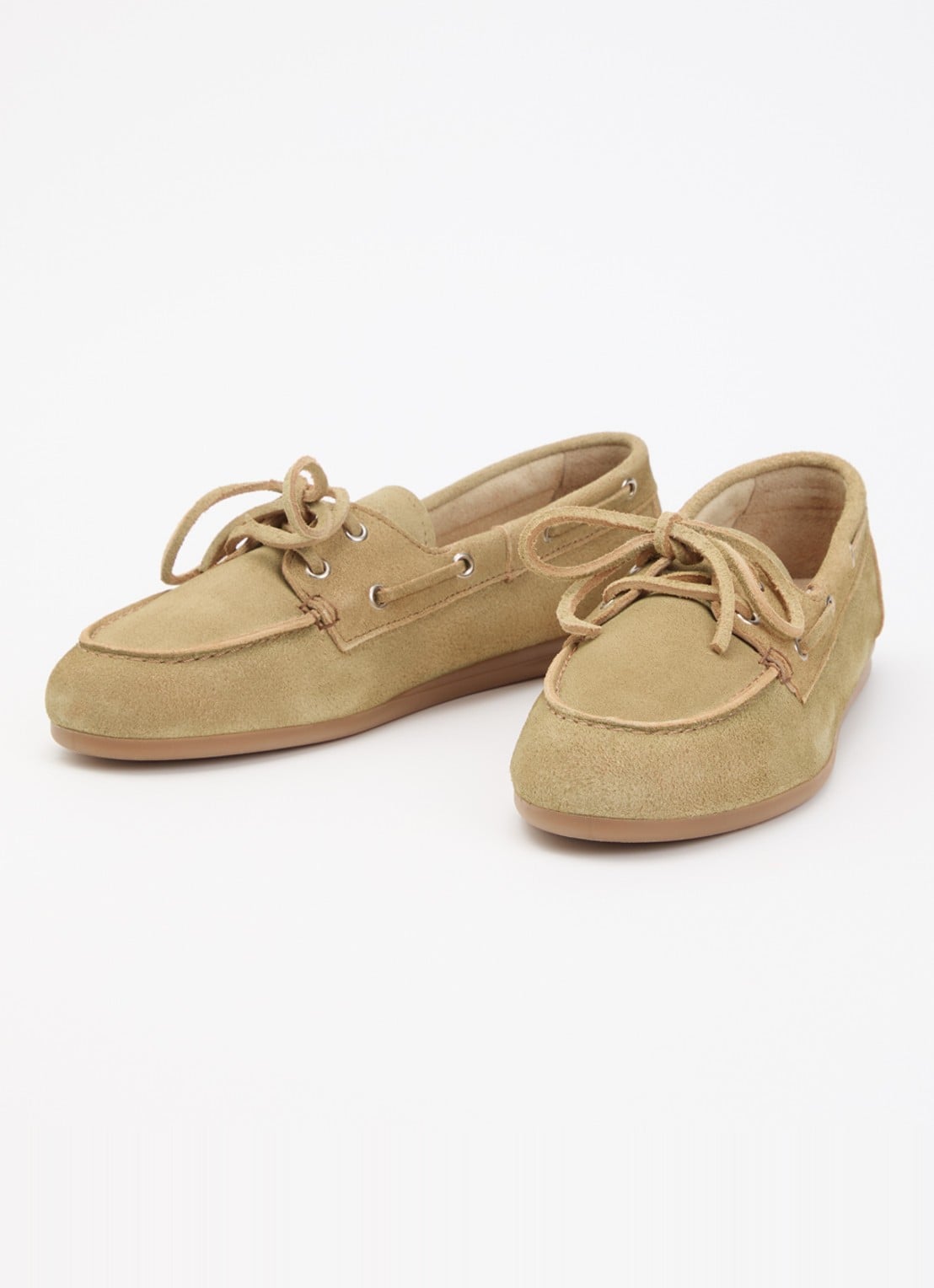 Posa Bootschoen van suède - detail beige