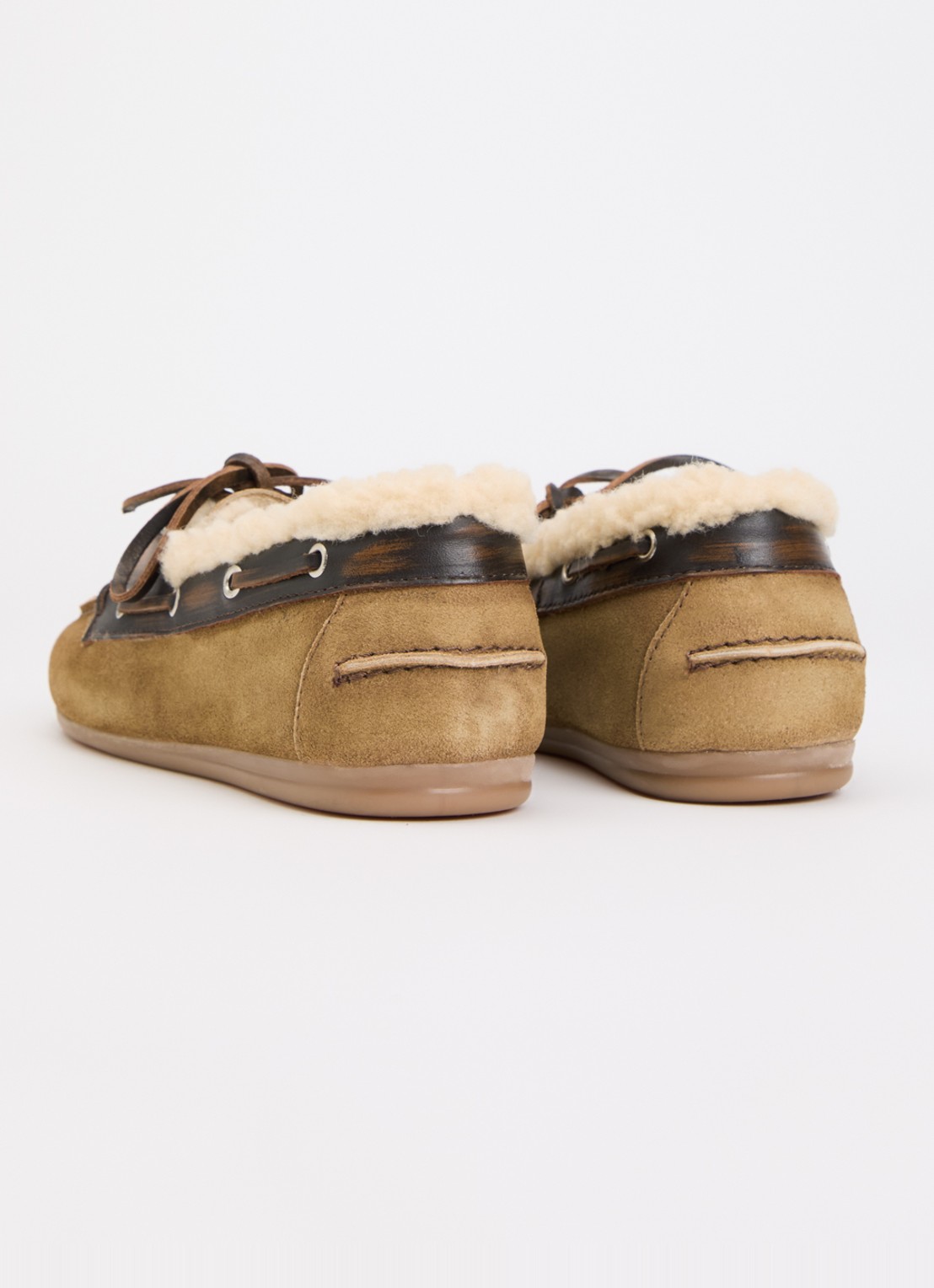 Posa Bootschoen van suède - achterkant 2 beige