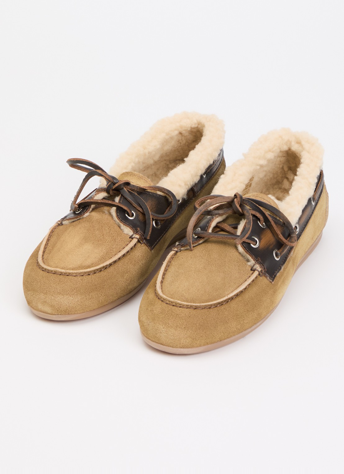 Posa Bootschoen van suède - detail 3 beige