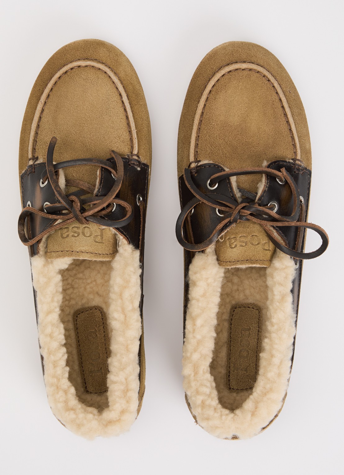 Posa Bootschoen van suède - detail 4 beige