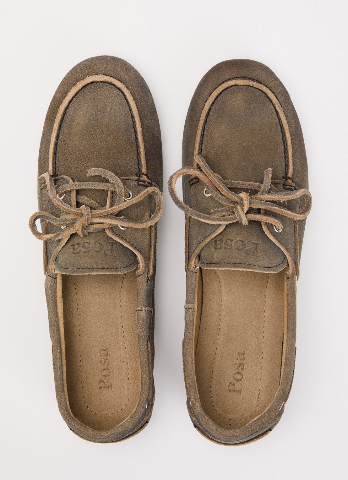 Posa Bootschoen van suède - detail 4 donkergrijs