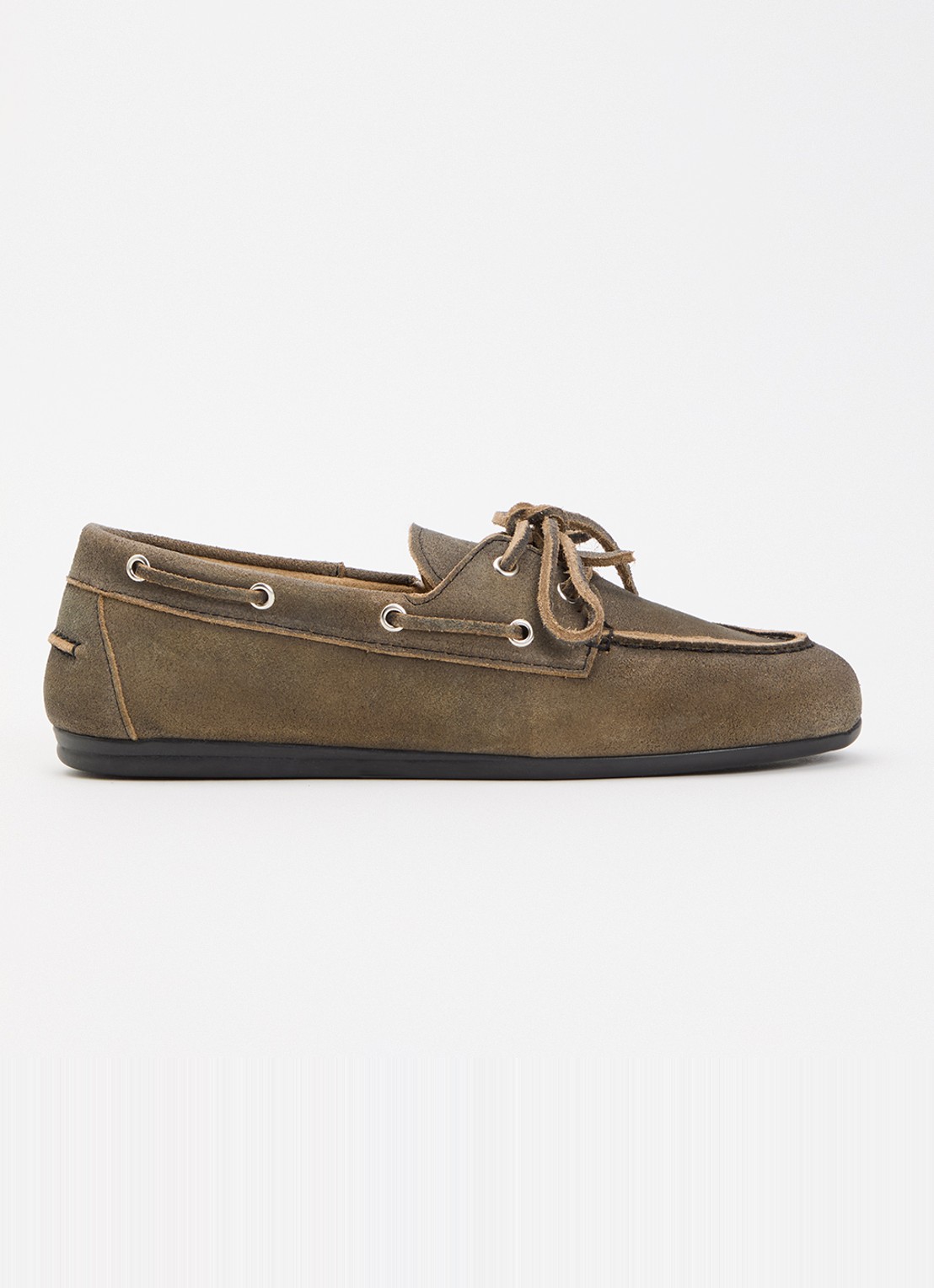 Posa Bootschoen van suède - voorkant 2 donkergrijs