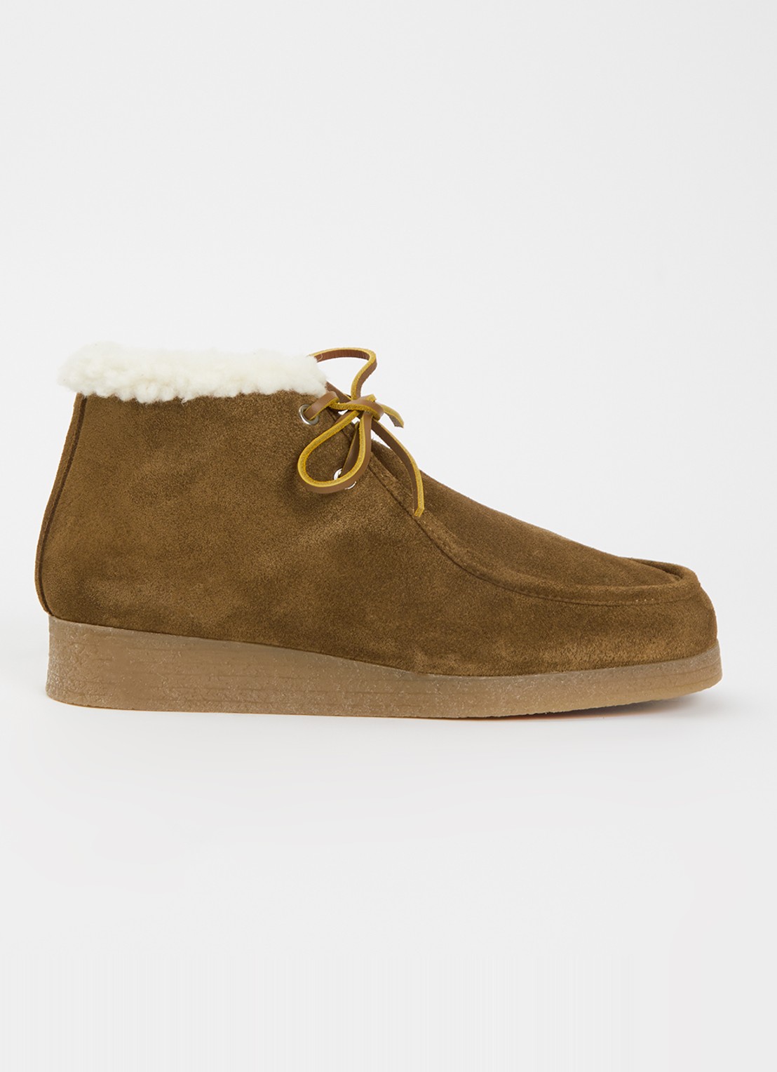 Posa Dolomiti veterschoen van suède - voorkant cognac