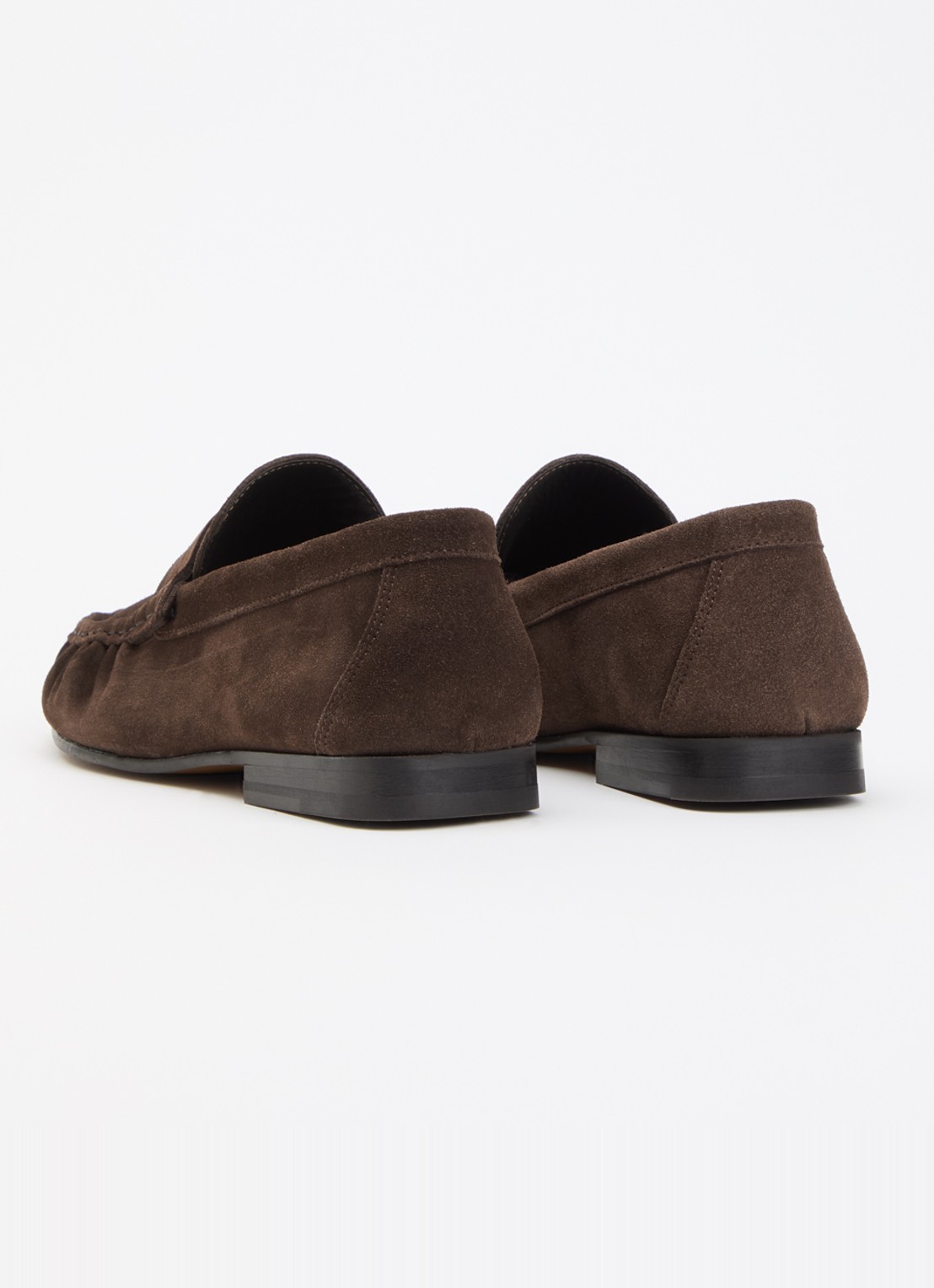 Posa Loafer van suède - achterkant donkerbruin