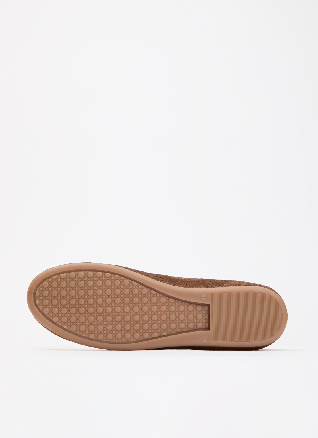 Posa Mocassin van suède met details van imitatiebont - detail 5 bruin