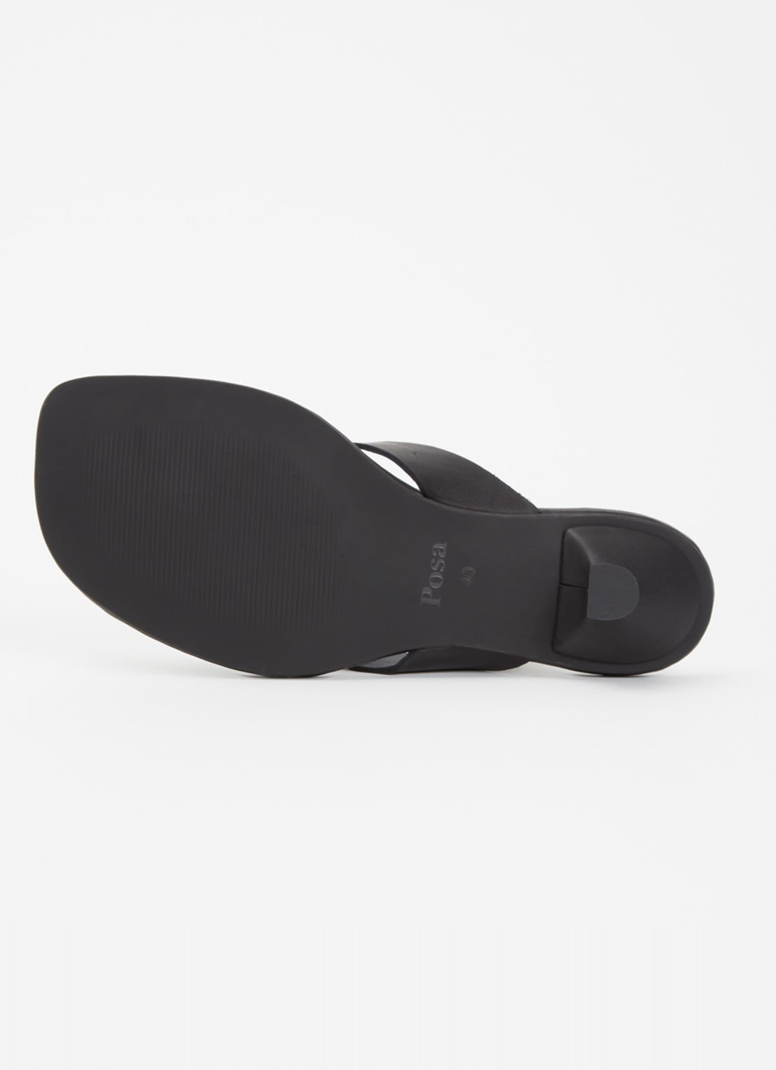 Posa Mosaic sandalette van leer met studs - detail 5 zwart