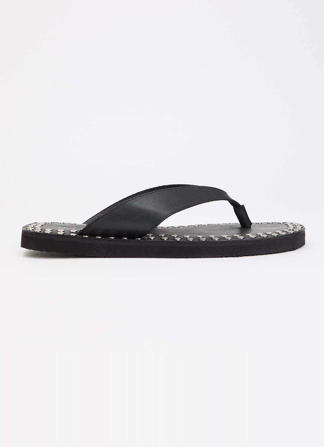 Posa Mosaic slipper van leer - voorkant 2 zwart
